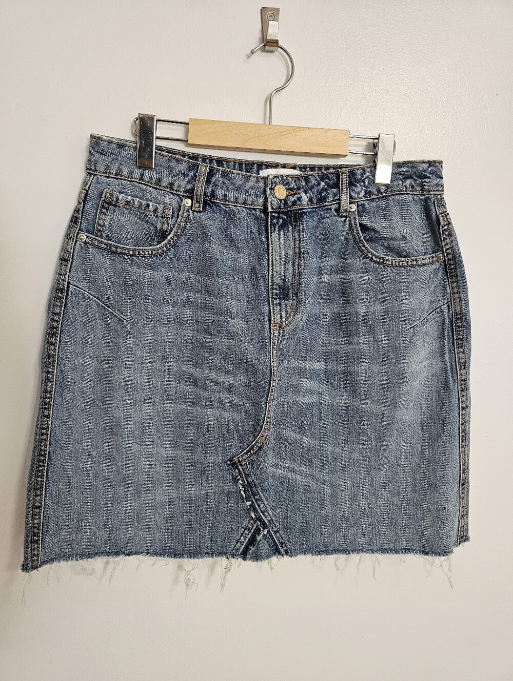 Dynamite Blue Denim Jean Mini Skirt Size Large